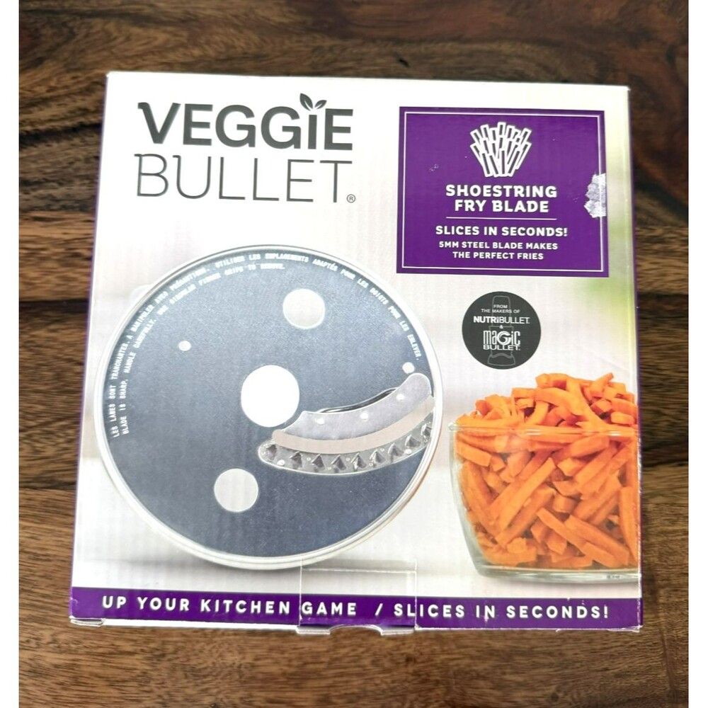 Veggie Bullet SHOESTRING FRY BLADE Steel And CASE NEW